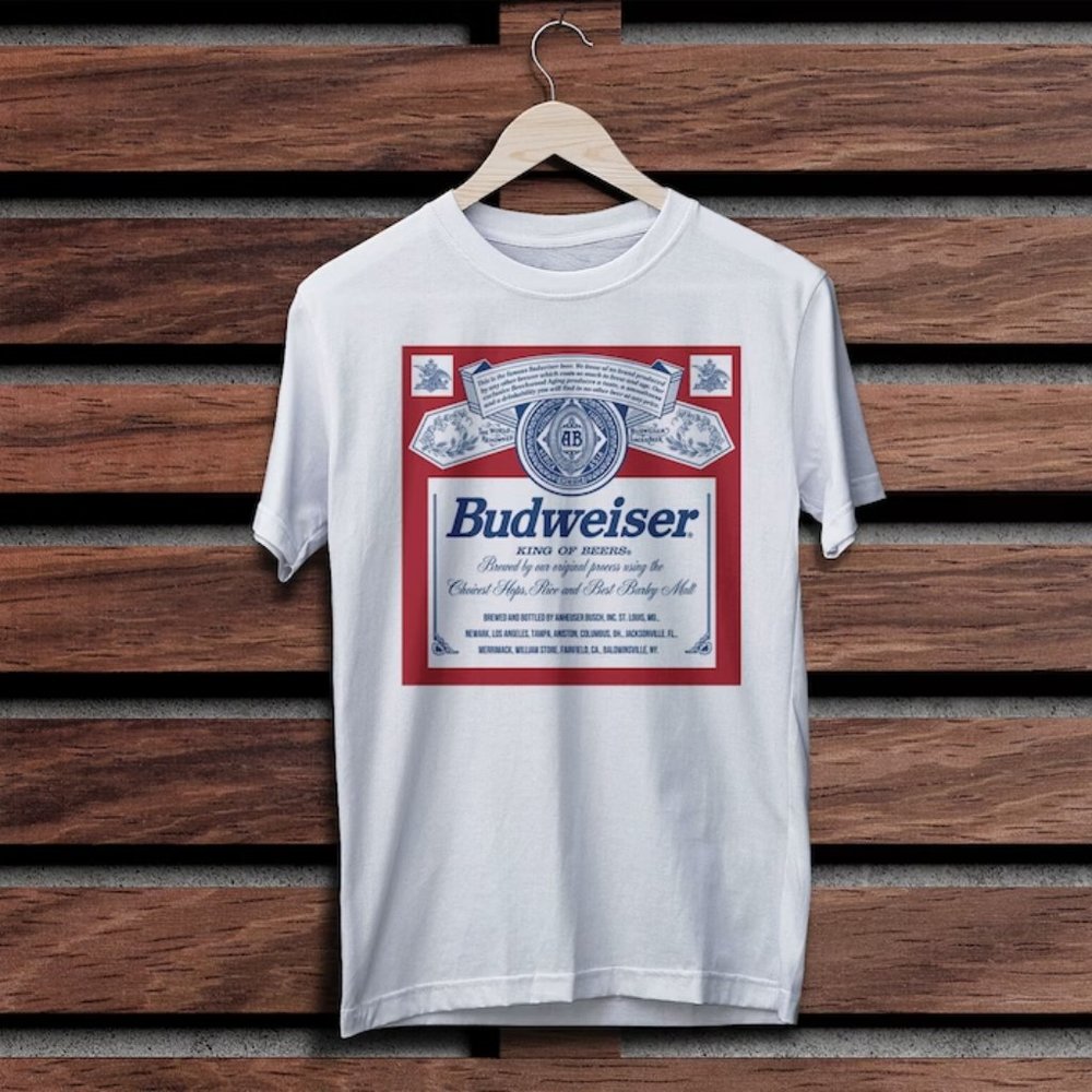 Officially Licensed Budweiser Beer Retro T-Shirt